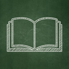 Image showing Education concept: Book on chalkboard background