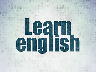 Image showing Learning concept: Learn English on Digital Paper background