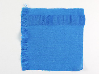 Image showing Blue fabric sample