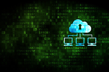 Image showing Cloud computing concept: Cloud Network on digital background