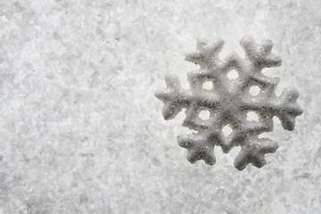 Image showing christmas decoration in the snow