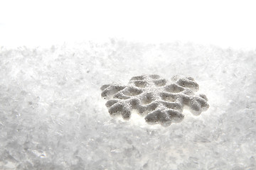 Image showing christmas decoration in the snow