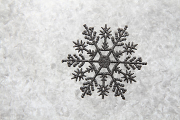 Image showing christmas decoration in the snow