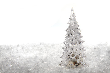 Image showing christmas tree in the snow\r\n