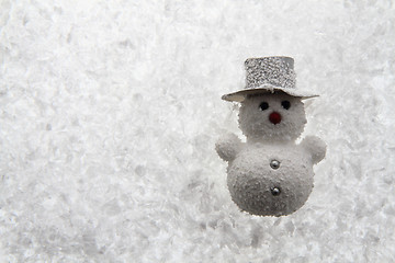 Image showing snowman in the snow 