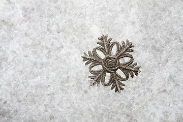 Image showing christmas decoration in the snow
