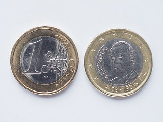 Image showing Spanish 1 Euro coin