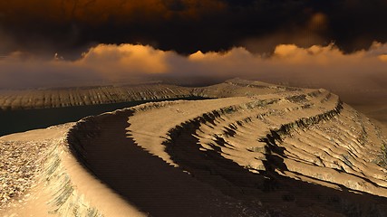 Image showing Volcanic landscape panorama