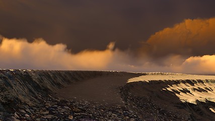 Image showing Volcanic landscape panorama