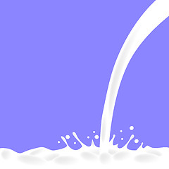 Image showing Pouring Milk Splash