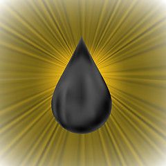 Image showing Black Oil Drop