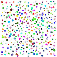 Image showing Set of Colorful Stars