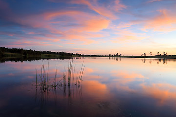 Image showing Sunset Duralia Lake Penrith Australia