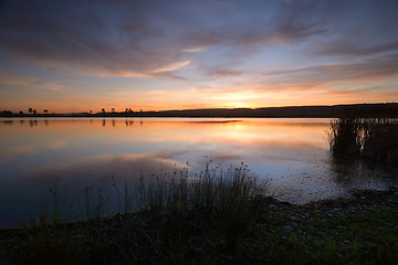 Image showing Sunset Duralia Lake Penrith