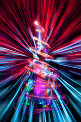 Image showing christmas tree from the lights