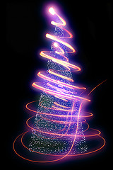 Image showing christmas tree from the lights