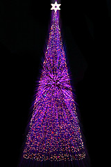 Image showing christmas tree from the lights