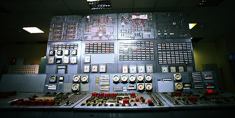 Image showing Control room of an old power generation plant