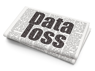 Image showing Data concept: Data Loss on Newspaper background