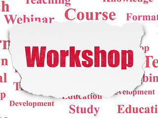 Image showing Education concept: Workshop on Torn Paper background