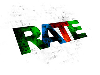 Image showing Money concept: Rate on Digital background