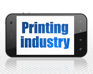 Image showing Industry concept: Smartphone with Printing Industry on display