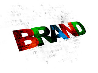Image showing Advertising concept: Brand on Digital background