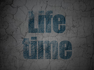 Image showing Time concept: Life Time on grunge wall background