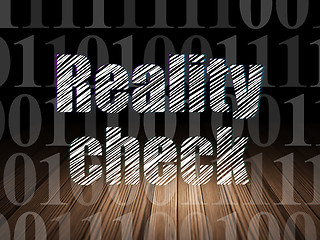 Image showing Finance concept: Reality Check in grunge dark room