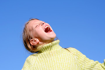 Image showing Blue, blue sky over me...