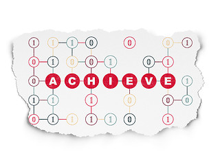 Image showing Finance concept: Achieve on Torn Paper background