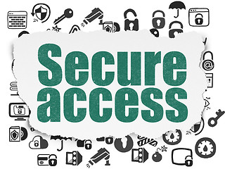 Image showing Security concept: Secure Access on Torn Paper background