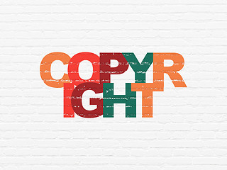 Image showing Law concept: Copyright on wall background