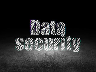 Image showing Privacy concept: Data Security in grunge dark room