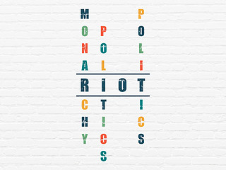 Image showing Politics concept: Riot in Crossword Puzzle