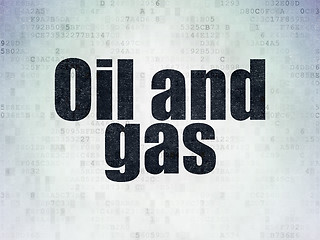Image showing Manufacuring concept: Oil and Gas on Digital Paper background