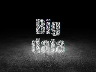 Image showing Information concept: Big Data in grunge dark room
