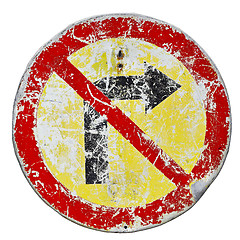 Image showing No right turn