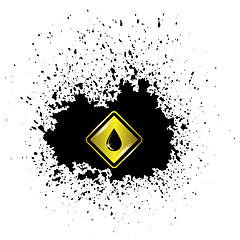 Image showing Yellow Oil Icon on Dark  Blot