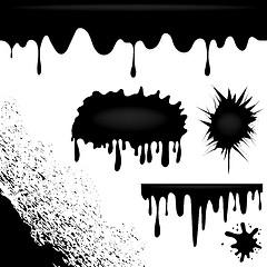 Image showing Dark Ink Splatters