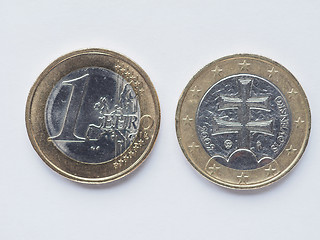 Image showing Slovak 1 Euro coin