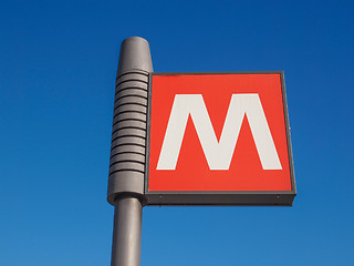 Image showing Subway sign