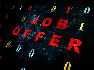 Image showing Finance concept: Job Offer on Digital background