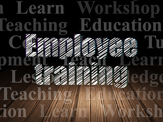 Image showing Learning concept: Employee Training in grunge dark room