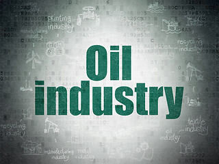 Image showing Industry concept: Oil Industry on Digital Paper background