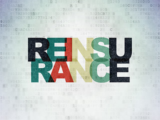 Image showing Insurance concept: Reinsurance on Digital Paper background