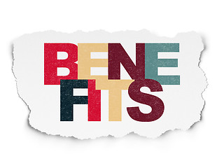 Image showing Finance concept: Benefits on Torn Paper background