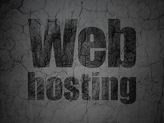 Image showing Web design concept: Web Hosting on grunge wall background