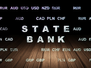 Image showing Banking concept: State Bank in grunge dark room