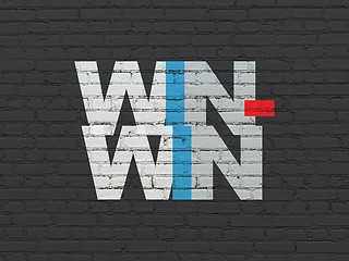 Image showing Business concept: Win-Win on wall background